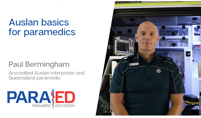 Auslan basics for paramedics